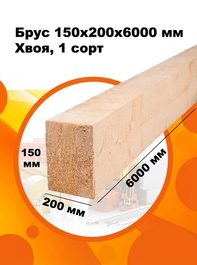 Брус 150х200х6000 мм